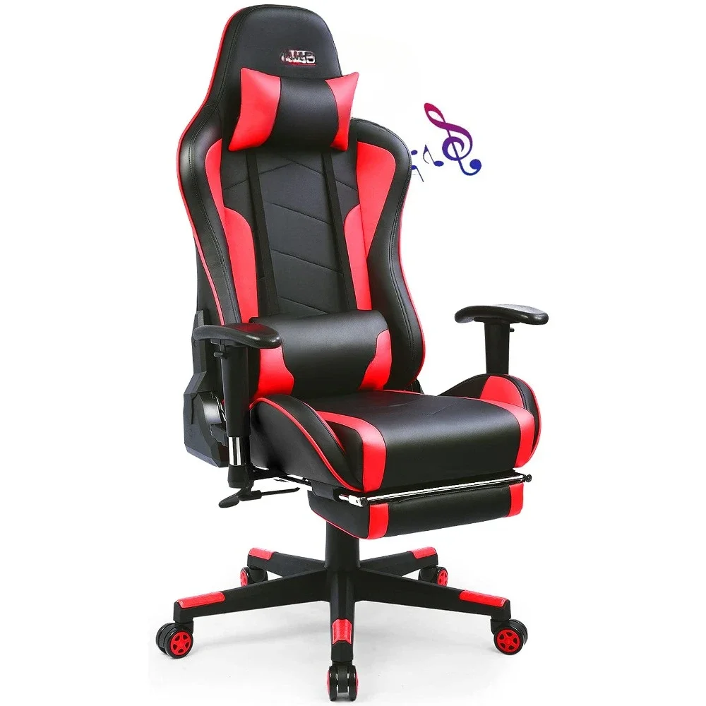 Rgb Gaming Chair - Gaming Chair with Footrest Speakers Video