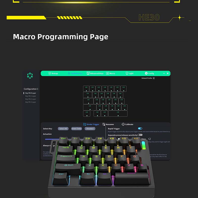 HE30 Mechanical Gaming Keyboar - Esports Gaming ulasan dan harga