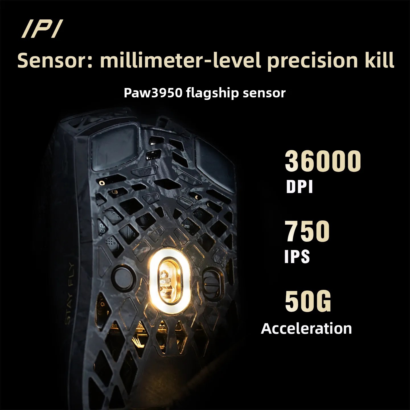 IPI STAY FLY Dual 8K PAW3950 M - Esports Gaming Mice ulasan dan harga