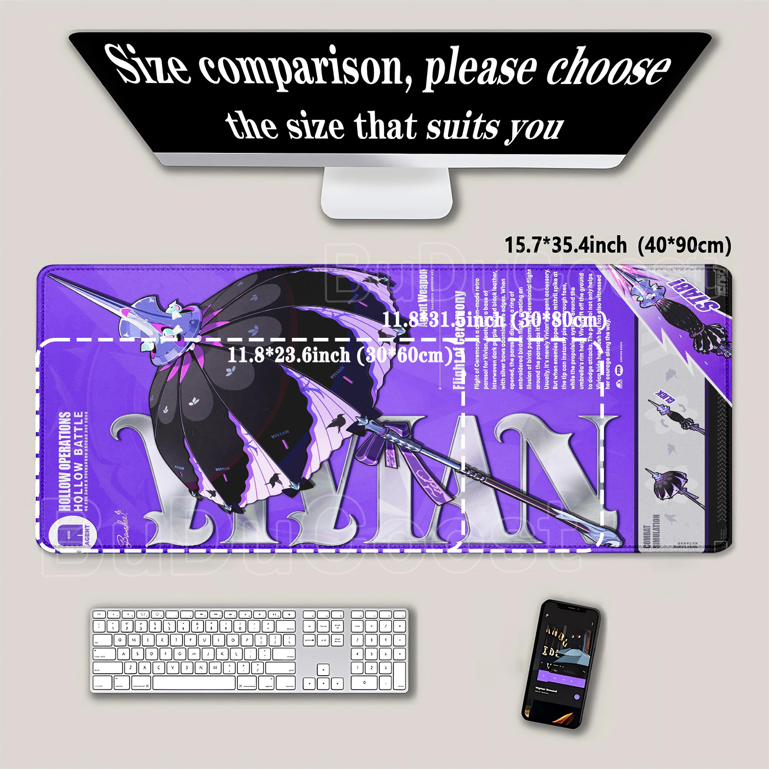 Mouse Pad HD Printing Zenless  - Esports Gaming Zone ulasan dan harga