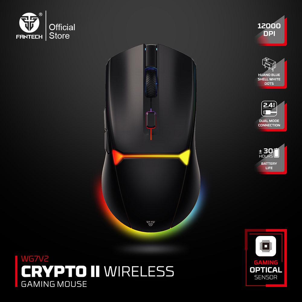 FANTECH CRYPOT II WG7v2 Wirele - Esports Gaming Mice ulasan dan harga