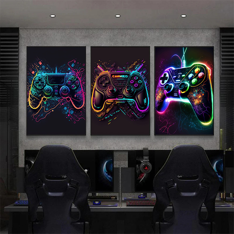 Cool Gaming Wall Art Canvas Pa - Esports Gaming Poster ulasan dan harga