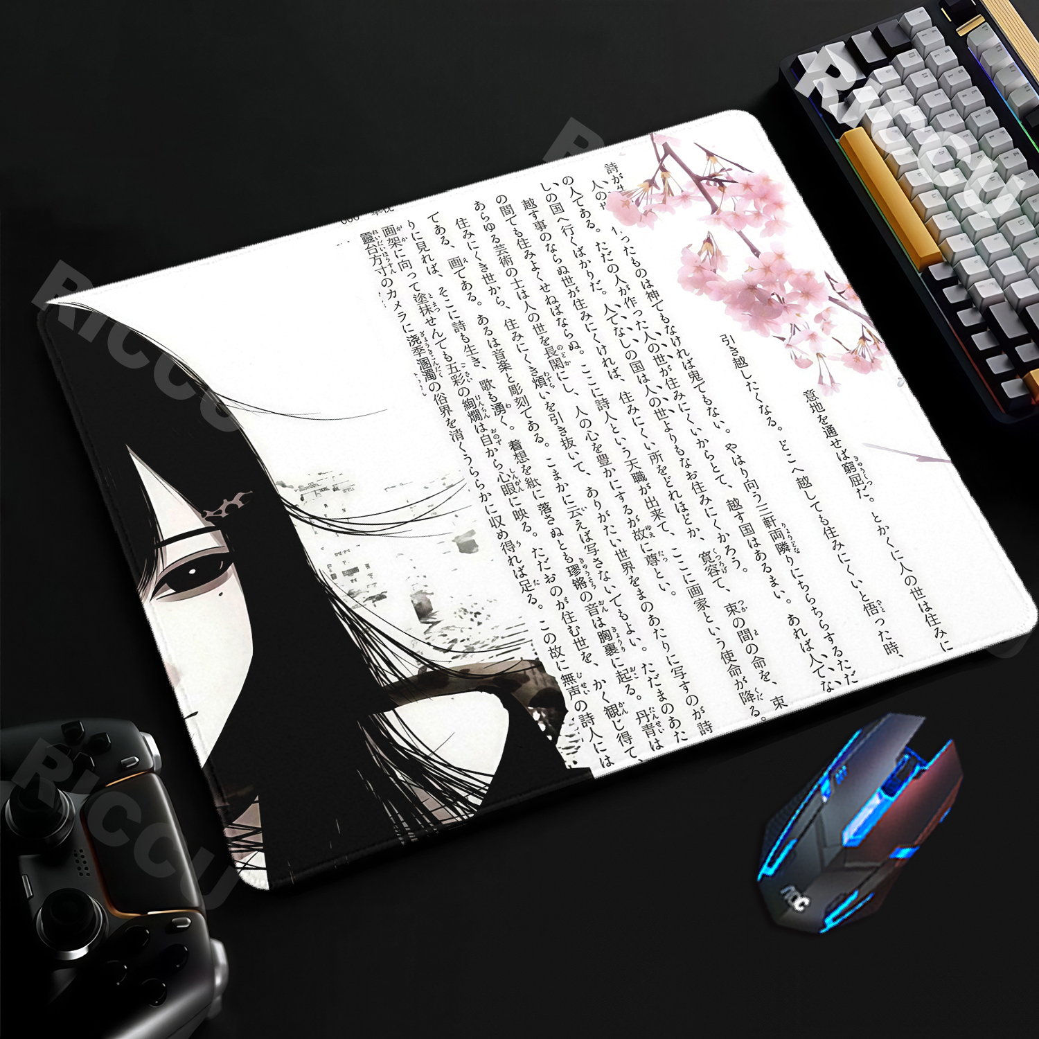 Anime Aesthetics Black White M - Esports Gaming Table ulasan dan harga