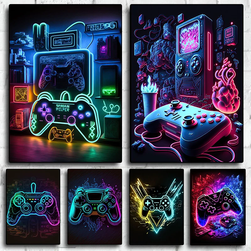 Cool Gaming Wall Art Canvas Pa - Esports Gaming Poster ulasan dan harga