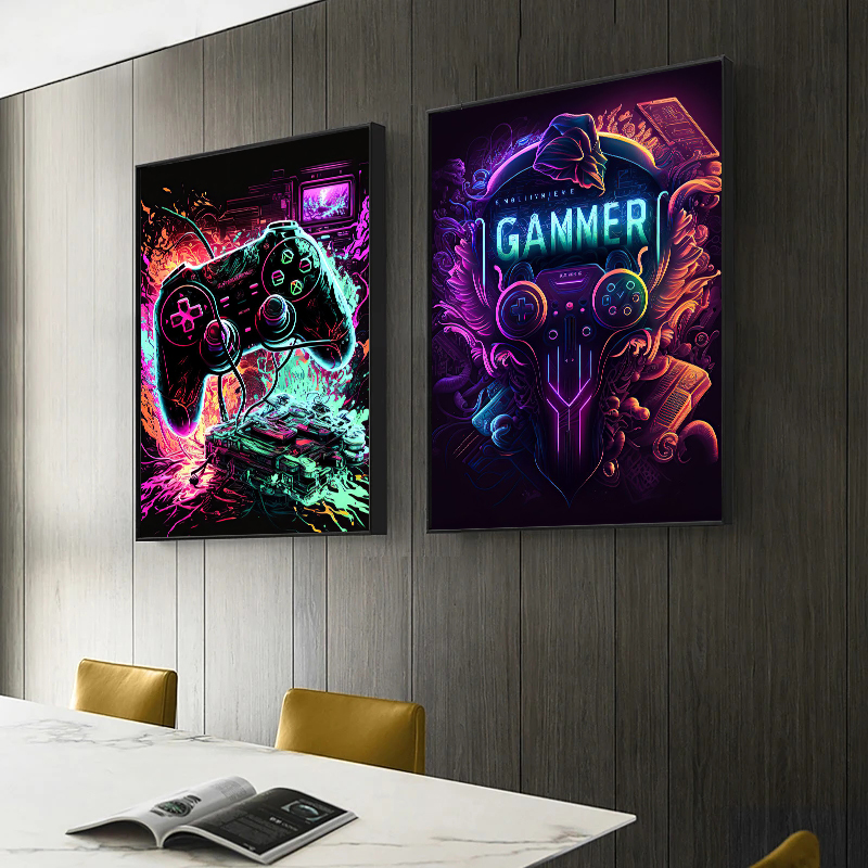 Cool Gaming Wall Art Canvas Pa - Esports Gaming Poster ulasan dan harga